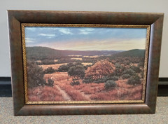 Greg Glowka Oil On Cavas Painting SIGNED 36″ x 25″ Framed Bandera Valley Sunset