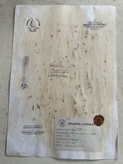PICASSO drawing on old paper signed stamped vintage