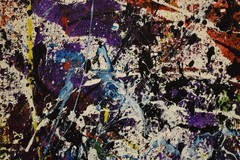 Jackson Pollock Style Giant Canvas Painting 84”X62” (7 Foot) Abstract Modern XL