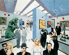 Original Painting Comedians – „IT’S A LAUGH IN THERE“ 48×61 Gleason, Hanks, more