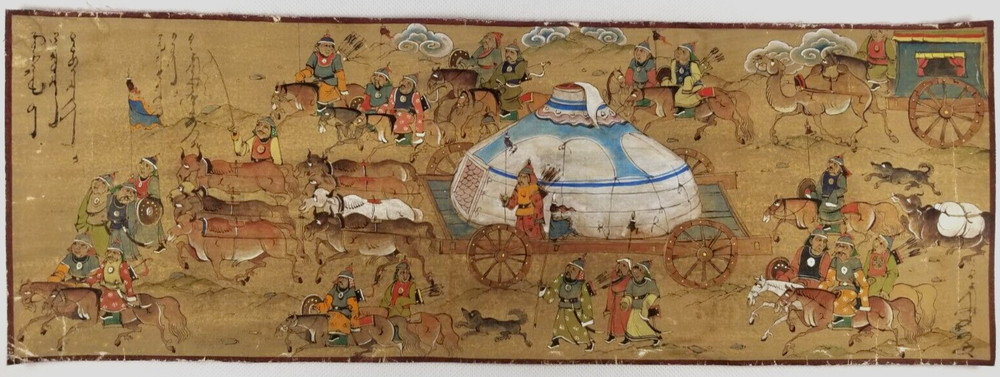 Mongolia Mongolian Painting on Canvas possibly Marzan Sharav ca. 20th century