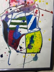 Tim Aanensen 2011 „Abstract Composition“ Mixed Media Painting – Signed/Framed