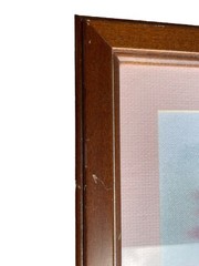 Hand-Embroidered Framed Wall Art W/ Pink Yellow Purple Rose Bouquet Vase 16”x19”