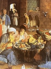 Oil Painting REPRINT MIDDAY MEAL In OLD CAIRO JOHN FREDERICK LEWIS 1805-1879