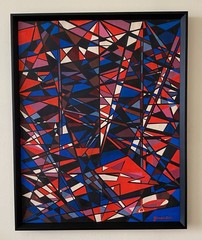 Helen Gerardia Mixed Media „Skyscrapers“ C. 1950’s