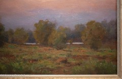 Royal Hill Milleson Antique Impressionist Painting Mt. Hood Oregon Sunset 24×29″