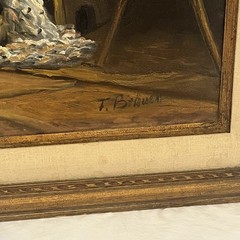 19th Century Oil Painting Original Piece Signed On Stretched Canvas 30”x 24”