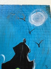 New Orleans Bourbon St 24″ Street Art Wood Board Painting Original By T.S. 2011