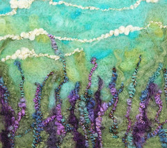 Wildflowers Blank Gift Greeting Card Alpine Meadow Needle Felt Melissa Philbrook