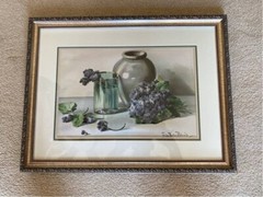 Original Framed ‚Blue Hydrangea Arrangement‘ by Frieda Voelter Redmond 1857-1939