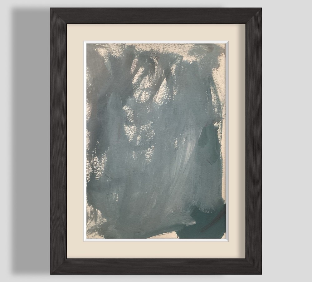 PDQ Artist Original Figurative Brush Mark Abstract Expressive Acrylic 9×12 Paper