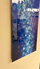 I Rise Up Original Painting Bubble Artwork on Blue 12×36 by Justin Strom