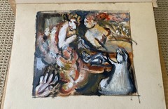 Abstract Grouping Tableau – Women Faun? Cat? – 1930’s Vintage
