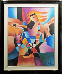 Neal Doty, I Will Fly, Original Oil Painting On Canvas Orange Purple, MAKE OFFER