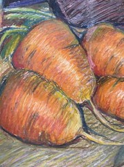 “ Carrot ” ORIGINAL OIL PASTEL ART Ukraine Kharkiv