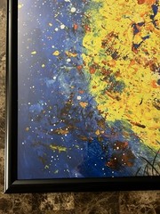 Lioness At Ease Under The Moonlight Night Signed By Artist Mata 2020 Original