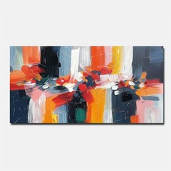 Abstract Wall Art Hand Painted Oil Painting On Canvas Home Decor Black Blue Red