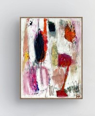 Hand Painted Abstract Colorful Acrylic 11×14 Canvas Painting, Holly Hammond