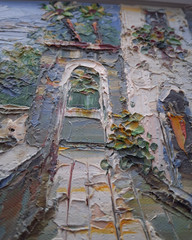 Oil Painting Mediterranean Garden Gate Sea View 10″ x 8″