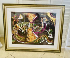 picture and frame Peacock On a Branch Art Print, Wall Art Decor Home Decor