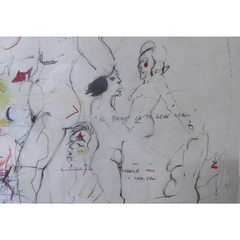 Amazing RARE Find Original JOAN ROOT Signed Art BLUE HEAVEN (1966) Rare Art