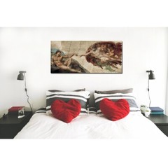 Creation of Adam by Michelangelo Gallery-Wrap Canvas Giclee Art (18 in x 36 in)