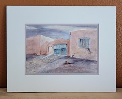 Colorado Artist LYNNE MILLIKEN Original Watercolor – „Taos Gate“, 11×14, Matted