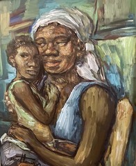 Vintage Haitian Painting by Ernst Louizor 16×20 signed & framed