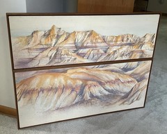 Original Painting by Barbara Kieffer Rowe Black Hills Of South Dakota 39×49 1984