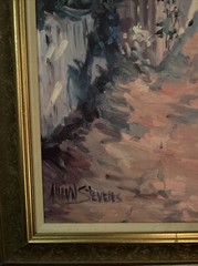 Allayn Stevens Original Oil On Canvas Painting Tropical Floral Framed 27×33