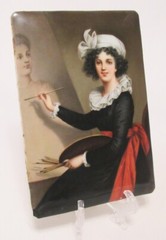 Antique Elisabeth Louise Vigee Le Brun Self Portrait KPM Style Porcelain Plaque