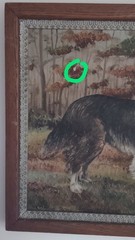 Vintage W.H. Graham Oil Painting of Dog on Canvas, Framed,Signed & Dated 1941
