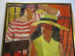 VINTAGE PORTRAIT OIL PAINTING ABSTRACT EXPRESSIONISM MODERNIST IMPRESSIONISM