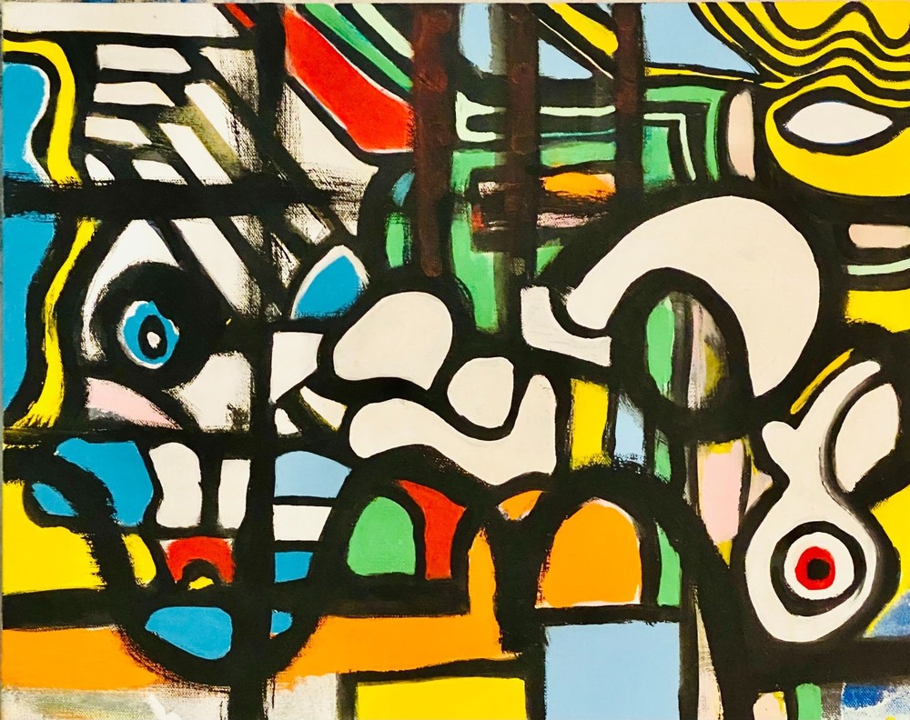 Colorful Chaos Abstract Painting 16×20 | Original Acrylic on Canvas | Expression