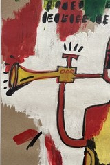 2 X Jean Michel Basquiat Original Painting Drawings Graffiti Street Art NYC F67