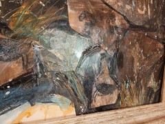 RARE Vintage ’60s Native American Indian Old WEST Petroglyph Painting