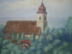H.Ketterer Oil Painting° Small Village With Church Nature Botany° Sign Dat.