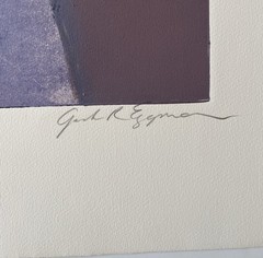 Jack Eggman Original Abstract Copper Monoprint, 30” x 22” inches Arizona Artist