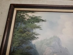 VTG Oregon Pacific Ocean Coast Sea Painting Sue Parkhill Oil Canvas Framed 24×28