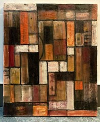 Early Abstract Expressionist Oil Painting – School of Joaquin Torres-Garcia