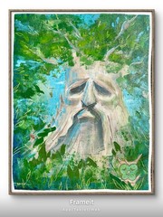 Original The Great Deku Tree Painting By Alannah Dyer- Acrylic 16×20 in. Zelda