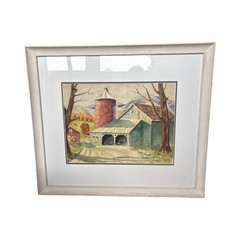 Byron “By” Ellerbrock Painting Original Art Watercolor 14” X 18” + Frame 25”x29”
