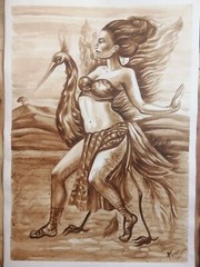 Original painting Eastern Dances, paper/watercolor