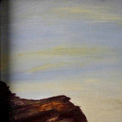 Vintage Framed Original Seascape Oil on Canvas „Waves“ By Pauline Roisman