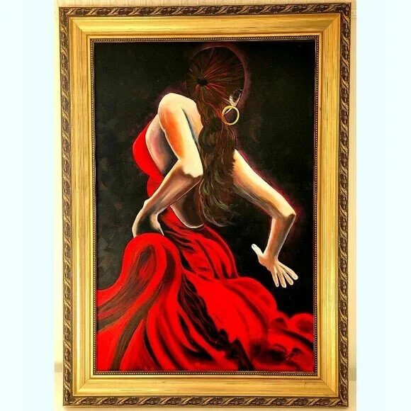 Original Oil Painting „Isabella“ Dancer, Dance, Dancing, Vibrant Art