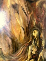 Original Painting Erotic BDSM Dominatrix Dungeon 6 Feet-5feet Oil On Canvas