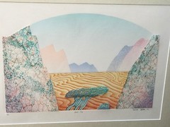YUVAL GOLAN Original ABSTRACT MODERN SIGNED LANDSCAPE Rare Vintage Serigraph Art