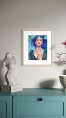 Fantasy Girl Whimsical oil painting original Art figurative