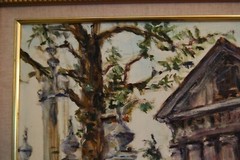 FRAMED ORIGINAL OIL EL TEMPLETE COLONIAL OLD HAVANA, CUBA ARTIST: HECTO VIDAL