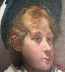 HANDSOME YOUNG MAN 19th c. PORTRAIT ON PAUL FOINET FRENCH CANVAS LATE 1800’s